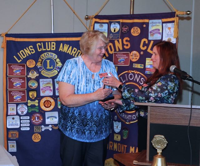 Thurmont Lions Club presents Lion of the Year Award